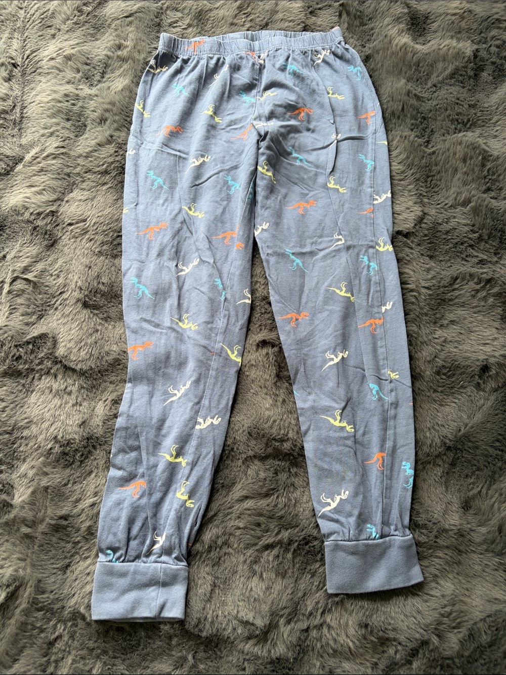 Kids Blue Dino-Print Lounge Pants